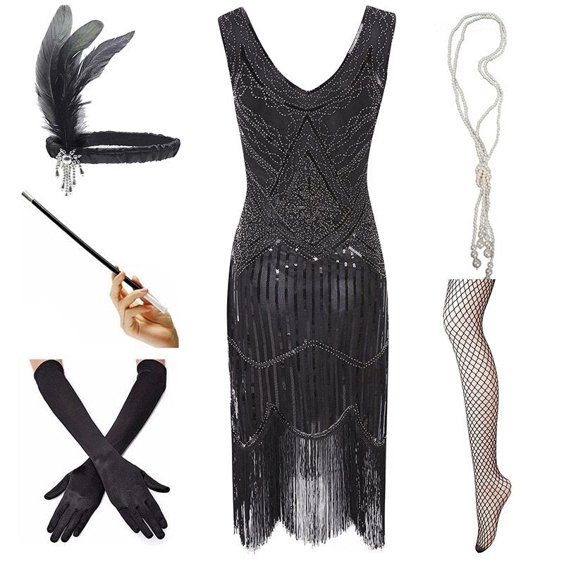 Robe Vintage 1920 Noir Mat