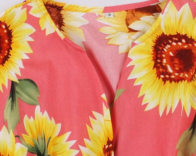 Robe Vintage 1950 Rose Fleurs