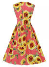 Robe Vintage 1950 Rose Fleurs