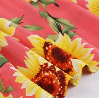 Robe Vintage 1950 Rose Fleurs
