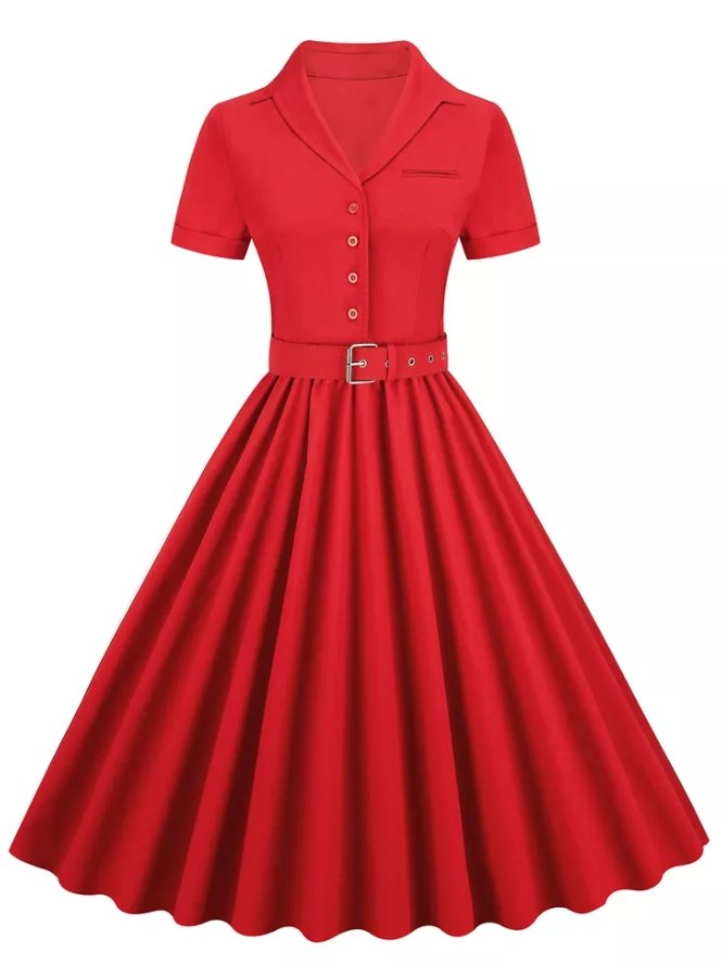 Robe Vintage 1950 Rouge