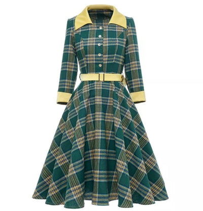 Robe Vintage 3/4 Rayée