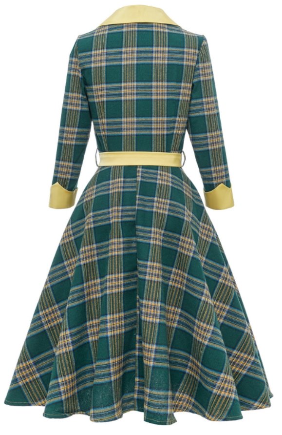 Robe Vintage 3/4 Rayée