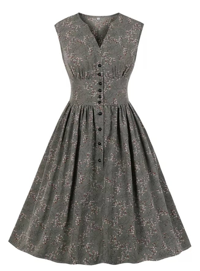 Robe Vintage 50 Gris