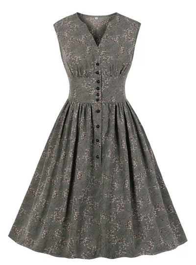 Robe Vintage 50 Gris