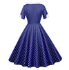 Robe Vintage 50s Bleue Pois