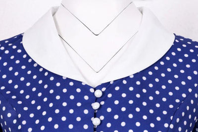 Robe Vintage 50s Bleue Pois