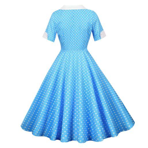Robe Vintage 50s Ciel Pois