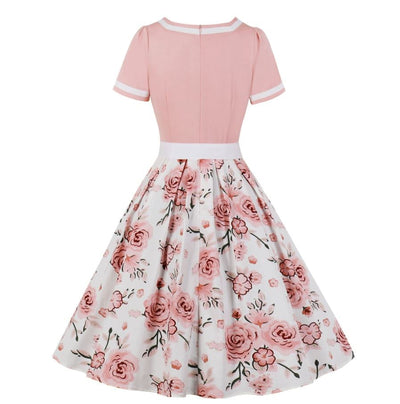 Robe Vintage 50s Grande Taille Rose