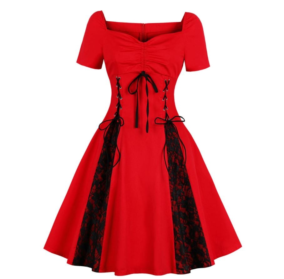 Robe Vintage 50s Grande Taille Rouge