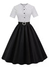 Robe Vintage 60s Noir et Blanc