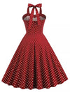 Robe Vintage à Pois Rouges