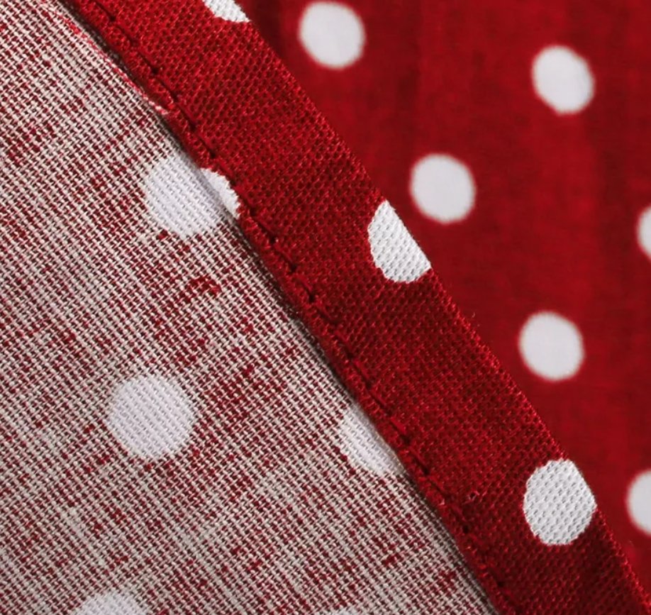Robe Vintage à Pois Rouges