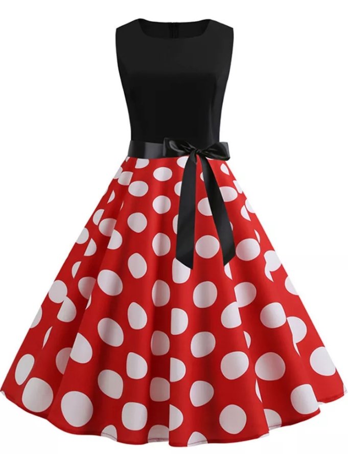 Robe Vintage Anglaise Rouge