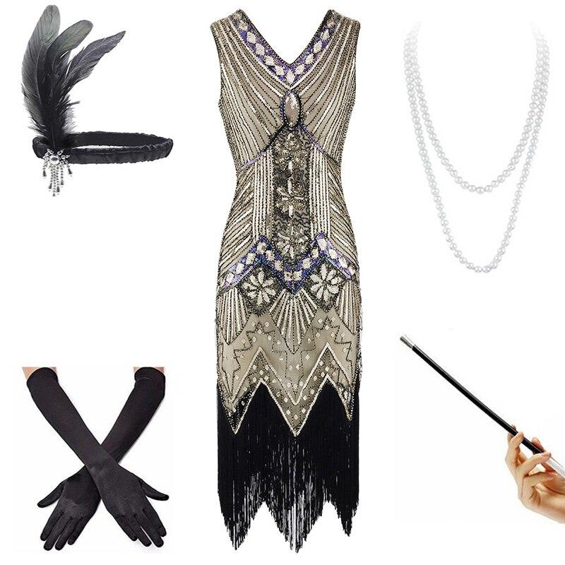 Robe Vintage Année 20 Beige