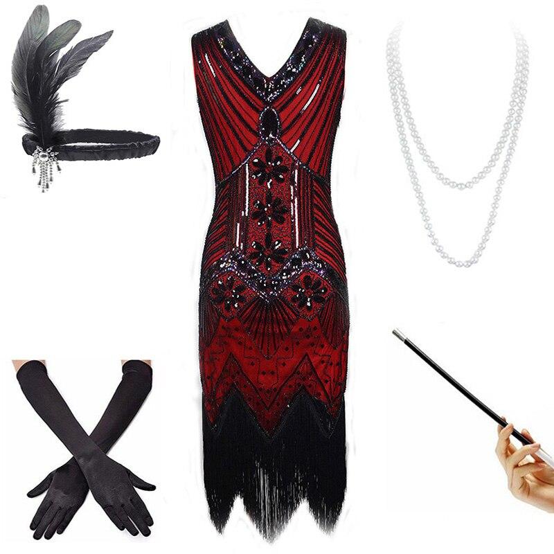 Robe Vintage Année 20 Rouge