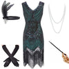 Robe Vintage Année 20 Vert Noir