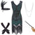 Robe Vintage Année 20 Vert Noir
