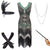 Robe Vintage Année 20 Vert Or