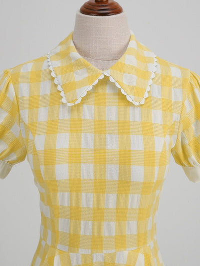 Robe Vintage Année 40 Jaune