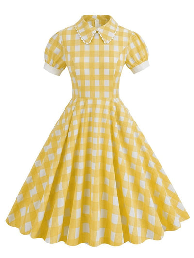Robe Vintage Année 40 Jaune