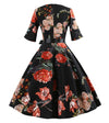 Robe Vintage Année 50 Fleurs