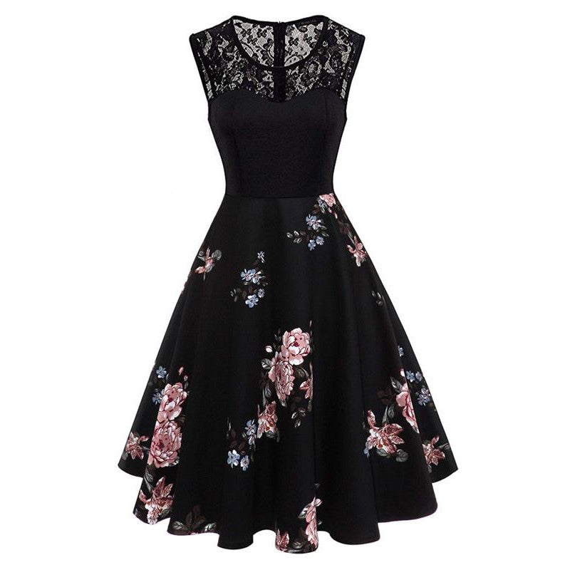 Robe Vintage Année 50 Grande Taille Noir
