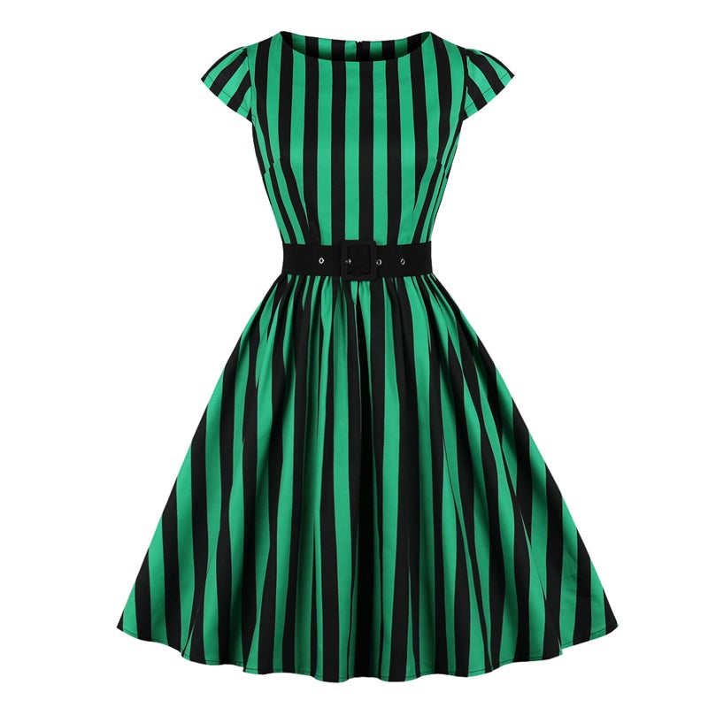 Robe Vintage Année 50 Grande Taille Rayures