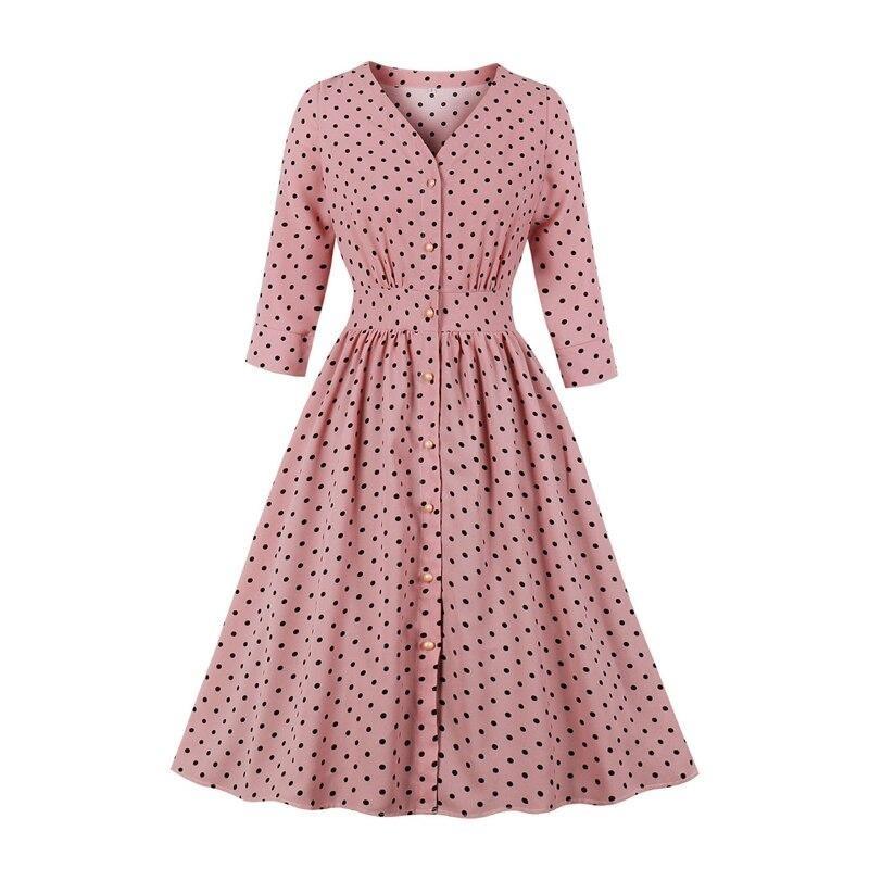 Robe Vintage Année 50 manches longues