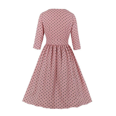 Robe Vintage Année 50 manches longues
