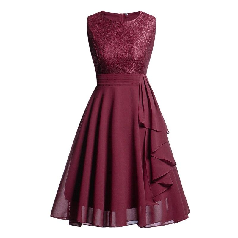 Robe Vintage Année 50 Soir Bordeaux
