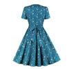 Robe Vintage Année 60 Bleue Champetre