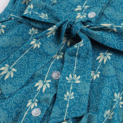 Robe Vintage Année 60 Bleue Champetre