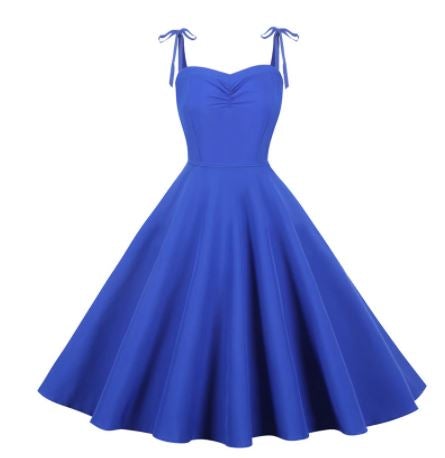 Robe Vintage Année 60 Chic Bleu