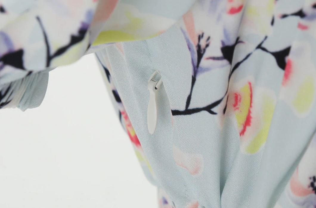 Robe Vintage Année 60 fleur bleue