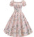Robe Vintage Année 60 fleur rose