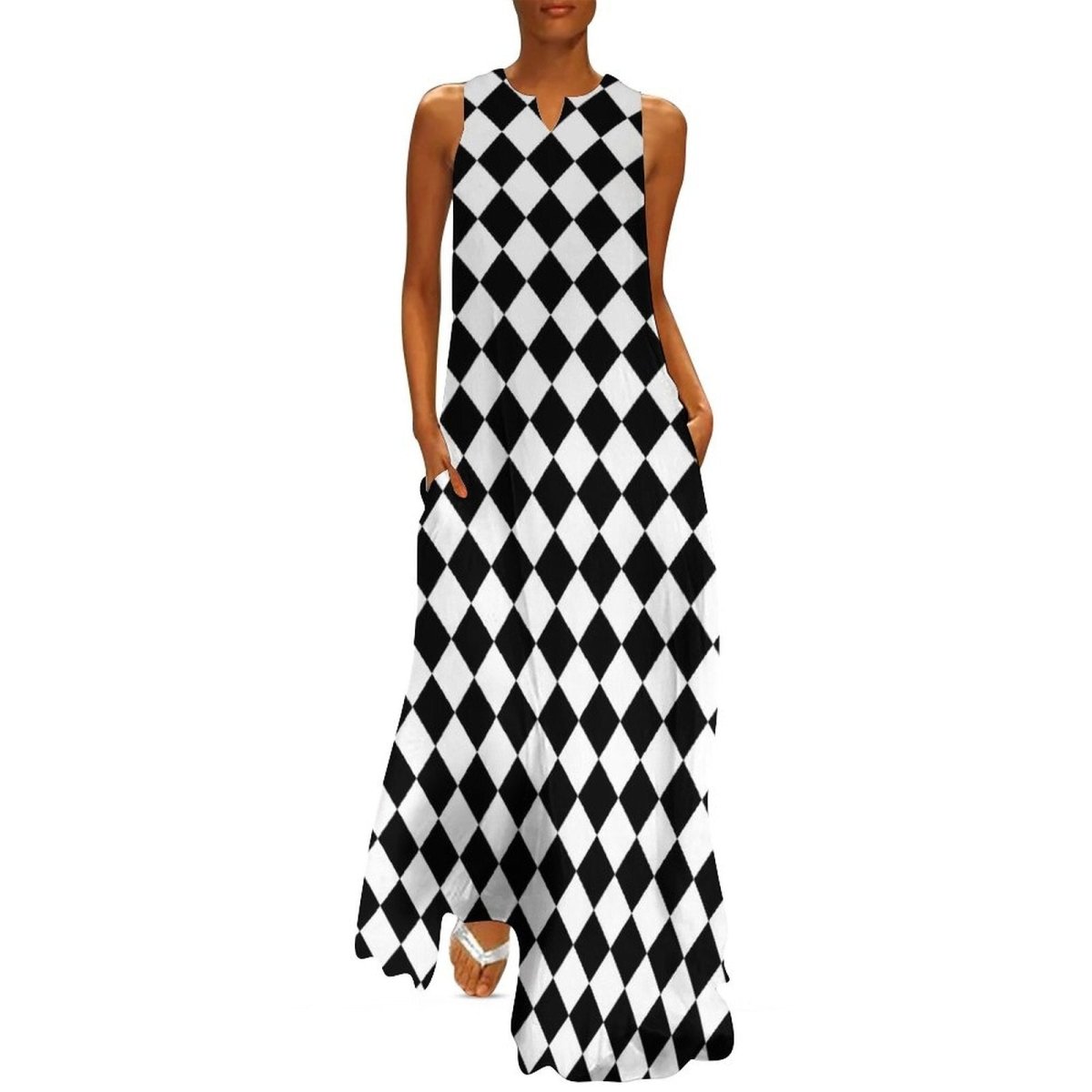 Robe Vintage Année 70 Damier