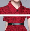 Robe Vintage Années 40 Créateur Rouge
