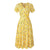Robe Vintage Années 40 Fleurs Jaune