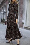 Robe Vintage Années 40 Fluide Noir