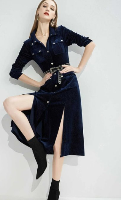 Robe Vintage Années 40 Hiver