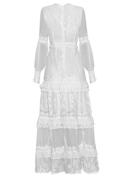 Robe Vintage Années 40 Lanterne Blanche