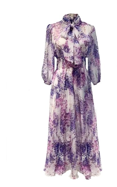 Robe Vintage Années 40 Longue Lavande