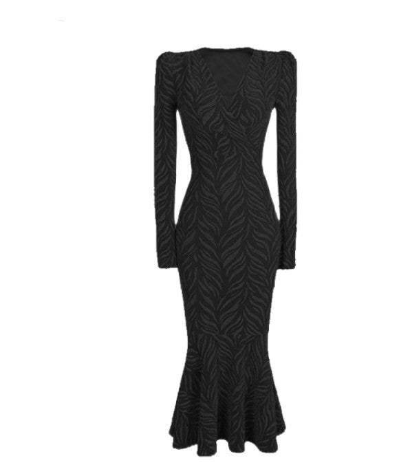 Robe Vintage Années 40 Luxe Noir