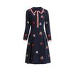 Robe Vintage Années 40 Marine Soirée