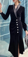 Robe Vintage Années 40 Noire Automne