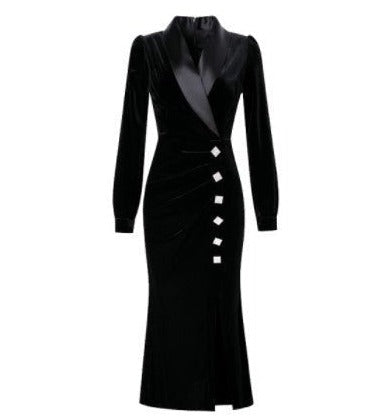 Robe Vintage Années 40 Noire Automne