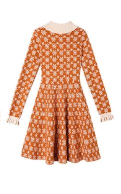 Robe Vintage Années 40 Old School Orange