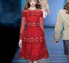 Robe Vintage Années 40 Rouge Soirée