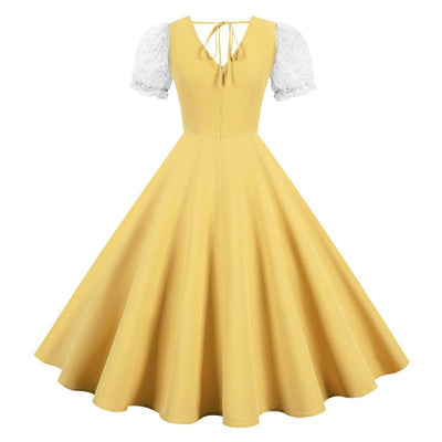 Robe Vintage Années 50 Jaune